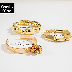 Rectangle Alloy & Iron Bangles Set&nbsp;FS-WGB93A7-01