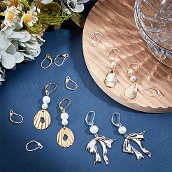 44Pcs 2 Color Brass Leverback Earring Findings&nbsp;KK-CN0003-05