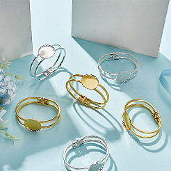 6Pcs 2 Colors Brass Bangle Makings&nbsp;FIND-GO0002-78