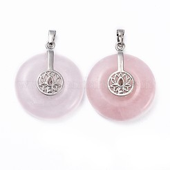 Natural Rose Quartz Pendants&nbsp;G-F640-B05