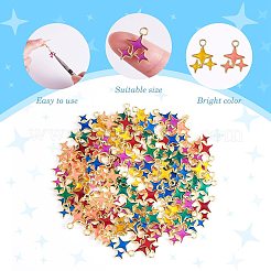 90Pcs 6 Styles Alloy Enamel Pendants&nbsp;JX583A