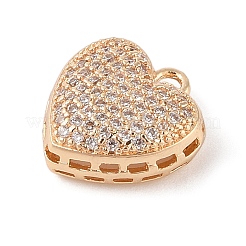 Brass Micro Pave Clear Cubic Zirconia Pendants&nbsp;LS-KK-N256-19G