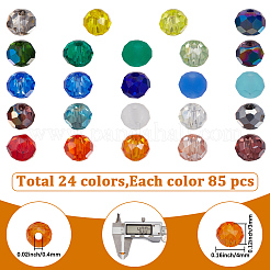 2040Pcs 24 Colors Electroplate Glass Beads&nbsp;EGLA-PA0001-40