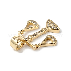 Rack Plating Brass Micro Pave Cubic Zirconia Pendants&nbsp;KK-F848-04G