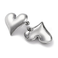 304 Stainless Steel Heart Stud Earrings&nbsp;EJEW-K295-04P
