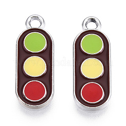 Platinum Plated Alloy Pendants&nbsp;X-ENAM-T009-28