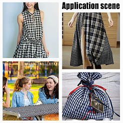 Polycotton Tartan Fabric&nbsp;DIY-WH0504-778