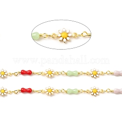 Brass Daisy Flower Link Chains&nbsp;CHC-C003-12G