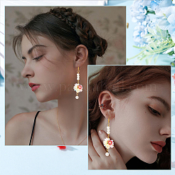 560Pcs 8 Colors 6-Petal Imitation Jelly Acrylic Bead Caps&nbsp;OACR-DC0001-05
