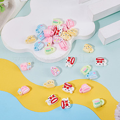 30Pcs Opaque Resin Decoden Cabochons&nbsp;RESI-TADJ0001-19