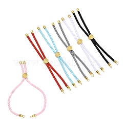 6Pcs 6 Colors Twisted Nylon Cord Silder Bracelets&nbsp;DIY-FS0008-93