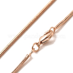 1.5mm Rack Plating Brass Snake Chain Necklaces for Women Men&nbsp;MAK-L044-13RG