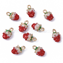 10Pcs Golden Plated Alloy Enamel Charms&nbsp;ENAM-YW0005-93