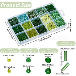 15 Styles Glass Seed & Bugle Beads&nbsp;SEED-PA0001-14C