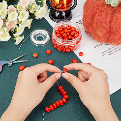 DIY Pumpkin Bead Stretch Bracelets Making Kits&nbsp;DIY-SC0014-66