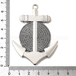 Tibetan Style Alloy Pendant Cabochon Settings&nbsp;TIBEP-5206-AS-FF