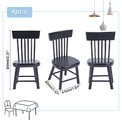 Mini Wood Chairs&nbsp;LS-AJEW-WH0041-76C