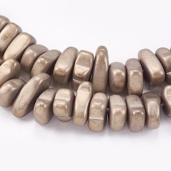 Electroplate Non-magnetic Synthetic Hematite Beads Strands&nbsp;G-P367-H-08