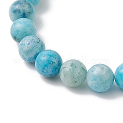 Natural Hemimorphite & Cultured Freshwater Pearl Round Beaded Stretch Bracelets for Women&nbsp;BJEW-JB13321-03