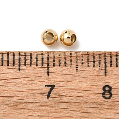 Real 24K Gold Plated Brass Round Spacer Beads&nbsp;X-PALLOY-M029-03G