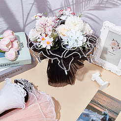 3 Sets 3 Colors Pleated Polyester Mesh Gift Wrapping Bouquet Packaging for Valentine's Day&nbsp;DIY-UN0006-64