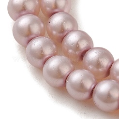 Baking Paint Pearlized Glass Pearl Round Bead Strands&nbsp;X-HY-Q003-6mm-47-01