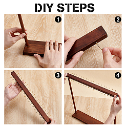 2Pcs Wood Necklace Organizer Display Stands&nbsp;NDIS-WH0016-15B-01