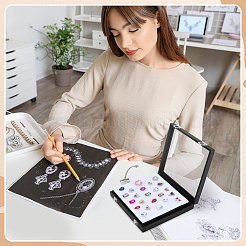 PU Leather Loose Diamnond Gemstone Display Boxes&nbsp;LBOX-WH0004-06