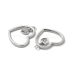 Brass Micro Pave Cubic Zirconia Pendants&nbsp;KK-H460-44P