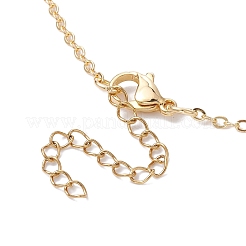 Brass Chains Macrame Pouch Empty Stone Holder for Pendant Necklaces Making&nbsp;NJEW-JN04475-03