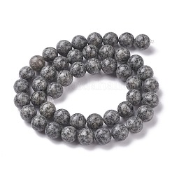 Natural Sesame Jasper/Kiwi Jasper Beads Strands&nbsp;G-F351-8mm