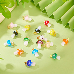 24Pcs 12 Colors Handmade Lampwork Pendants&nbsp;LAMP-TA0001-77