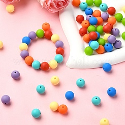 70Pcs 7 Styles Round Food Grade Eco-Friendly Silicone Beads&nbsp;SIL-YW0001-39