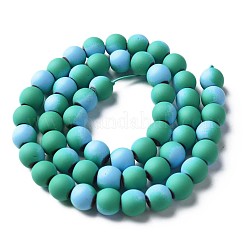 Spray Painted Non-magnetic Synthetic Hematite Beads Strands&nbsp;G-N337-01E