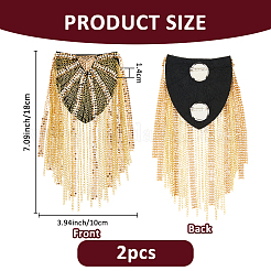 2Pcs Fashionable Tassel Epaulettes&nbsp;DIY-FH0008-89A-G