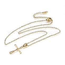 304 Stainless Steel Religion Cross Pendant Necklaces&nbsp;SA-CBAB727-02G