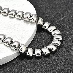 304 Stainless Steel Rectangle Link Chain Braceletes for Women&nbsp;BJEW-R022-01P