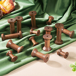 15Pcs 3 Styles Wood Sewing Embroidery Thread Spool&nbsp;SENE-TA0001-01