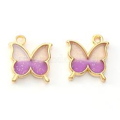 Light Gold Plated Alloy Enamel Pendants&nbsp;ENAM-R136-24A