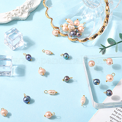 30Pcs 3 Styles Natural Cultured Freshwater Pearl Rice Potato Charms&nbsp;PALLOY-SC00020