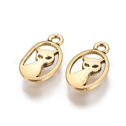 Tibetan Style Alloy Kitten Pendants&nbsp;TIBEP-R219-AG-LF