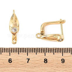SHEGRACE Brass Micro Pave Cubic Zirconia Hoop Earring Findings&nbsp;XGRQ79128-940G