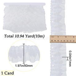 10M Polyester Flower Lace Ribbon with Paillettes&nbsp;OCOR-GF0003-34C