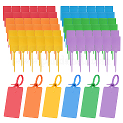216Pcs 6 Colors Rectangle PP Luggage Tag&nbsp;DIY-WA0001-12