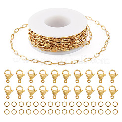 DIY 304 Stainless Steel Paperclip Chains Bracelet Necklace Making Kit&nbsp;DIY-TA0009-54