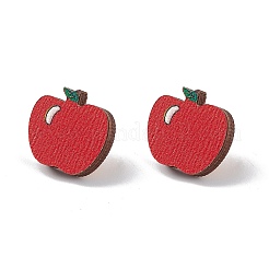 Natual Wood Easter Stud Earrings&nbsp;EJEW-C013-02G