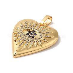 Rack Plating Brass Micro Pave Cubic Zirconia Pendants&nbsp;KK-K377-37G