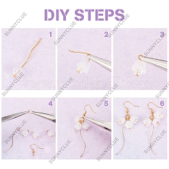 DIY Glass Flower Drop Earring Making Kit&nbsp;DIY-SC0018-36