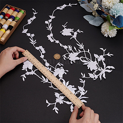 Polyester Embroidery Flower Lace Appliques&nbsp;DIY-WH0504-262