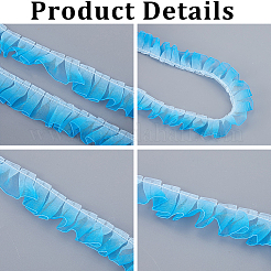 10M Polyester Wrinkle Gradient Lace Trim Ribbon&nbsp;OCOR-CY0002-29A